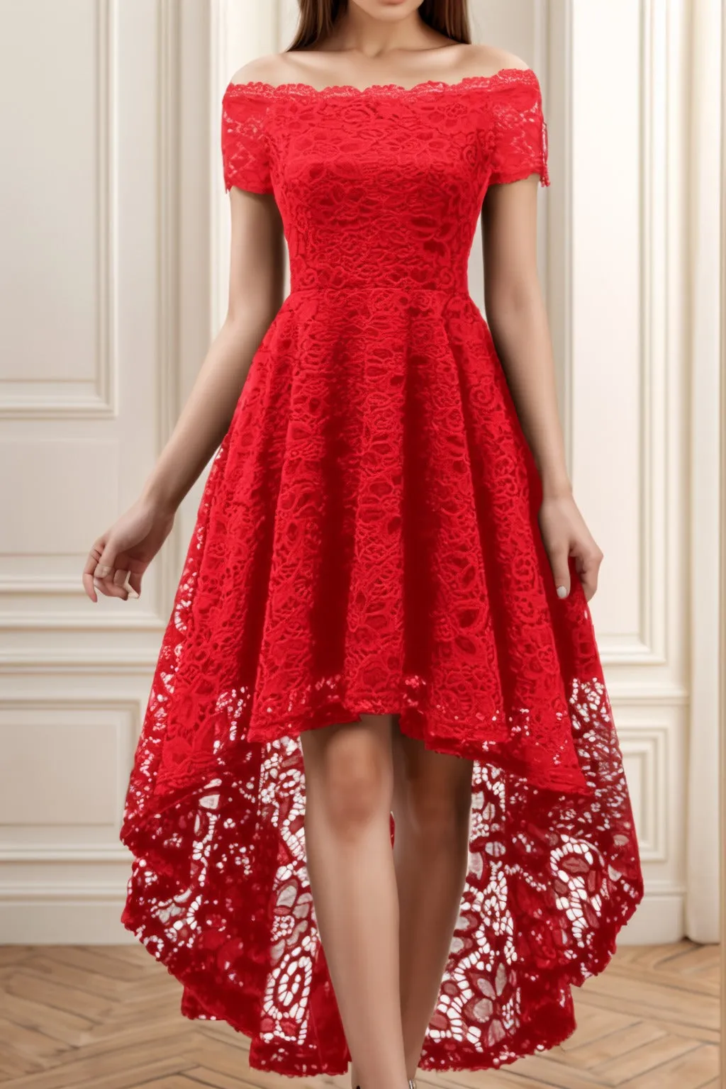 A-Line High-Low Silk-Like Graduation Dresses CS0562 sold by Cocomelody product image thumbnail 2