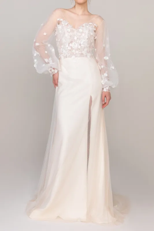 Charming Tulle Wedding Wrap with Appliques CZ0266 sold by Cocomelody