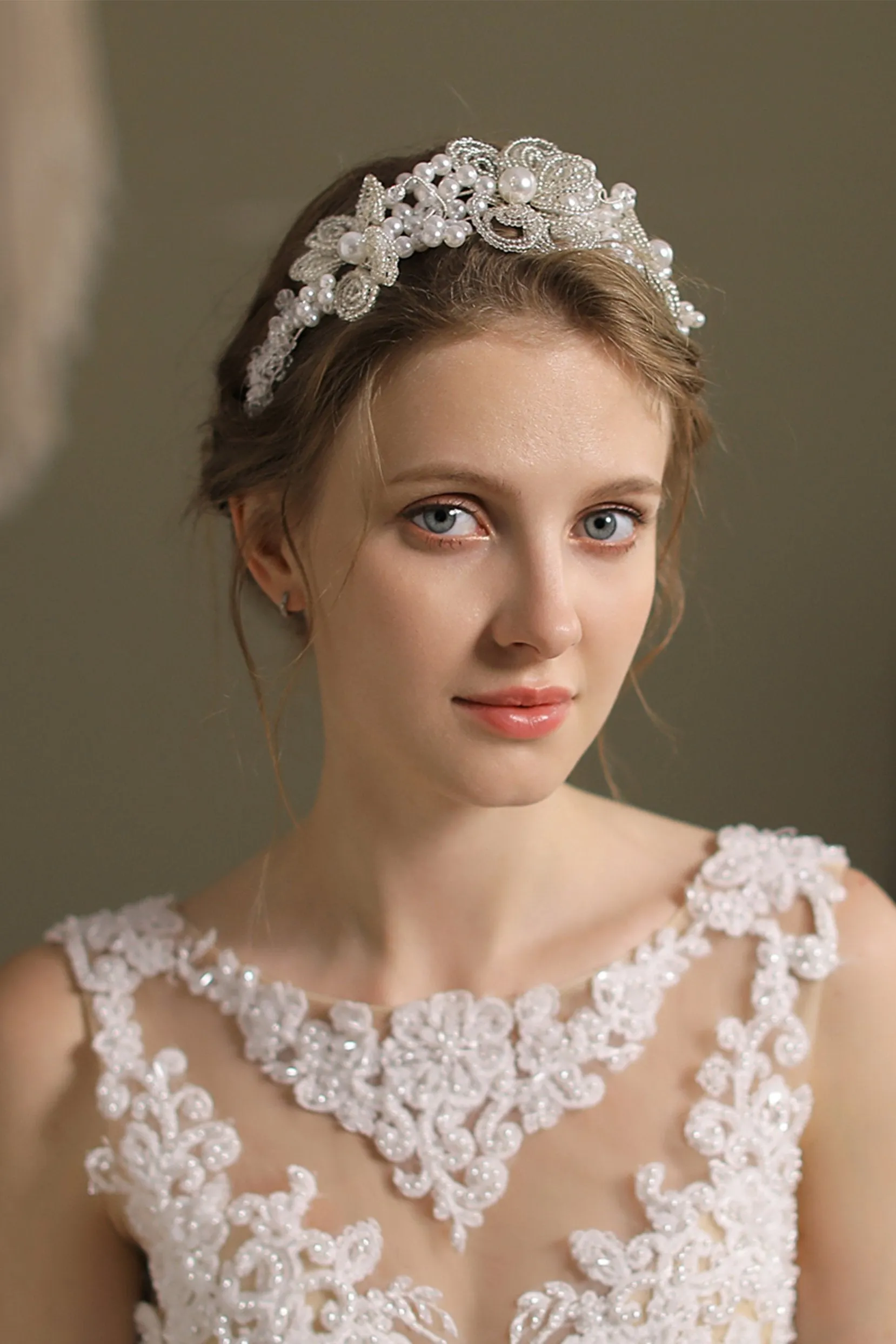 Alloy Headbands with Imitation Pearl CH0361 sold by Cocomelody