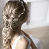 Bride wedding headwear 1 meter long pearl copper hair chain handmade hair accessories 782453848826 sold by Cocomelody