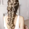 Bride wedding headwear 1 meter long pearl copper hair chain handmade hair accessories 782453848826 sold by Cocomelody