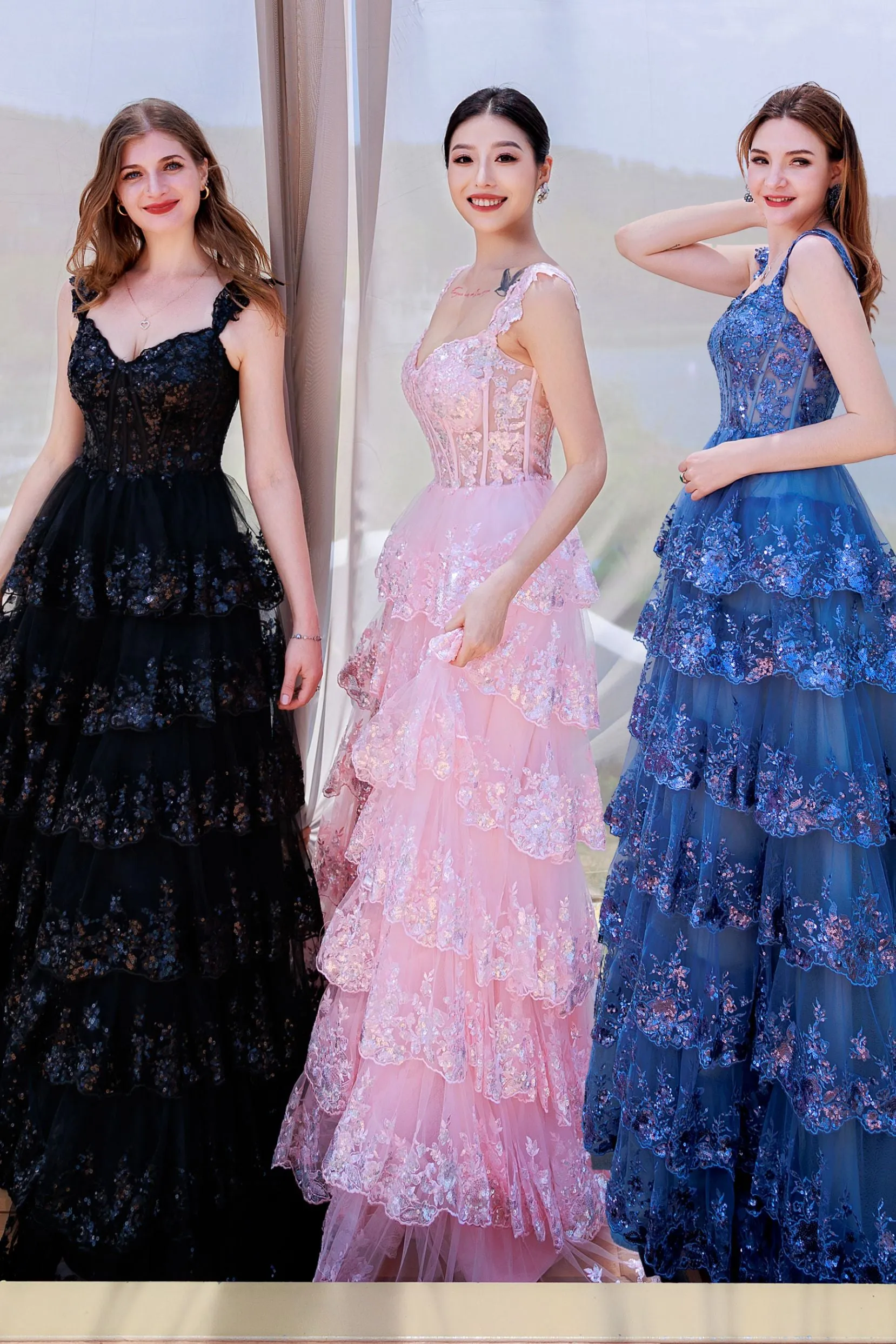 Ball Gown Sweep-Brush Train Tulle Prom Dress CS0481 sold by Cocomelody