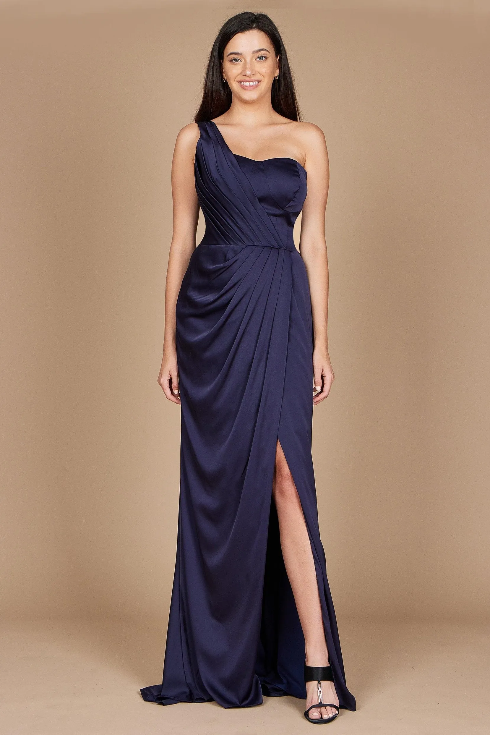 Sheath-Column Sweep-Brush Train Elastic Satin Dress CG0198 sold by Cocomelody