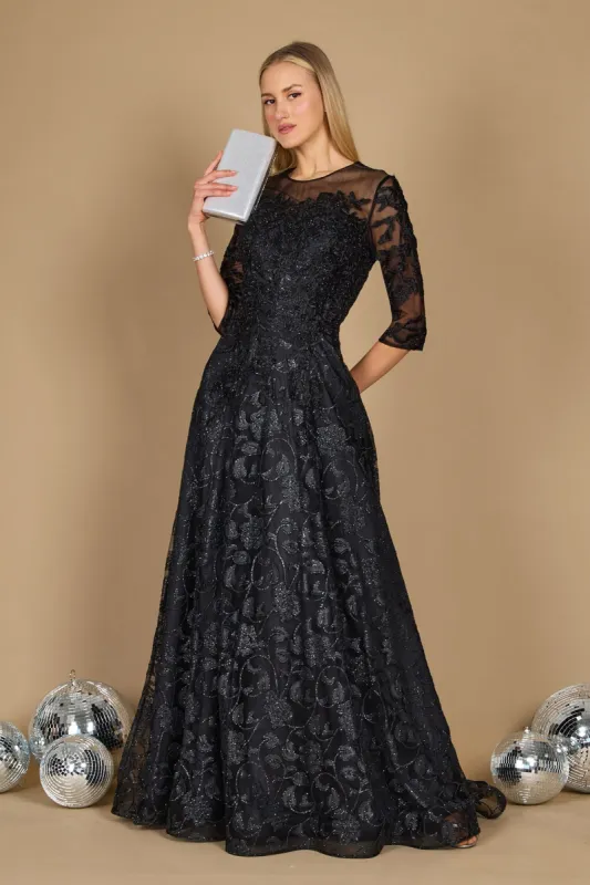 A-Line Sweep-Brush Train Lace Dress CM0117 sold by Cocomelody