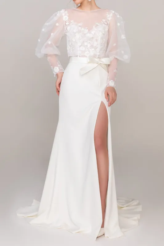 Charming Tulle Wedding Wrap with Appliques CZ0254 sold by Cocomelody