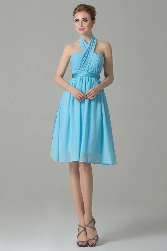 A-Line Knee Length Chiffon Bridesmaid Dress COZM14050 sold by Cocomelody