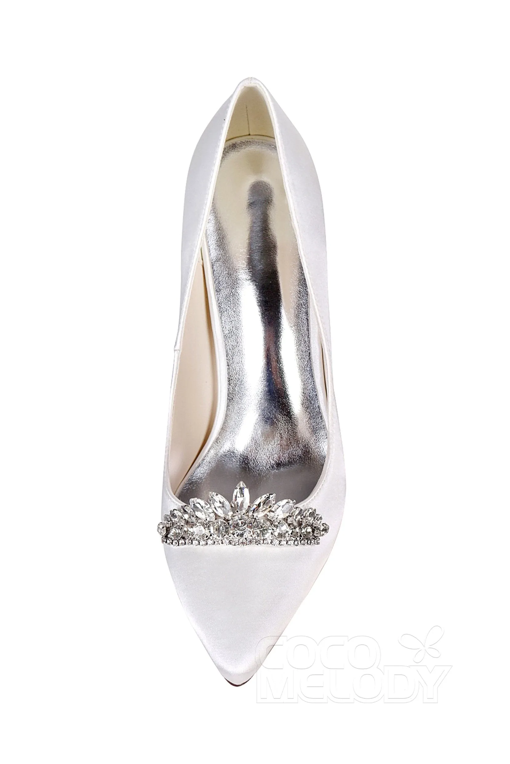 Stiletto Heel Silk-Like Heels Bridal Shoes CK0067 sold by Cocomelody product image thumbnail 3