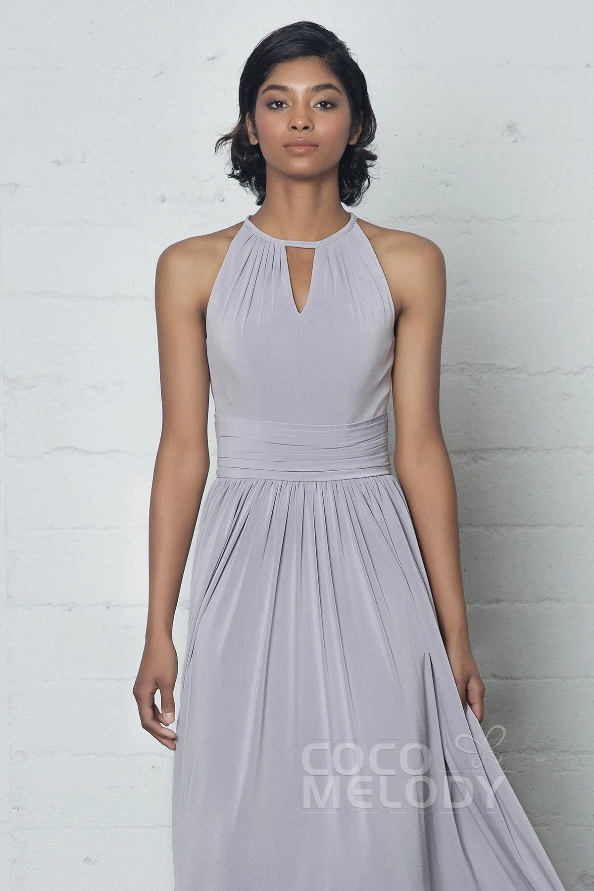 Sheath-Column Floor Length Knitted Fabric Dress COZF17019 sold by Cocomelody product image thumbnail 3