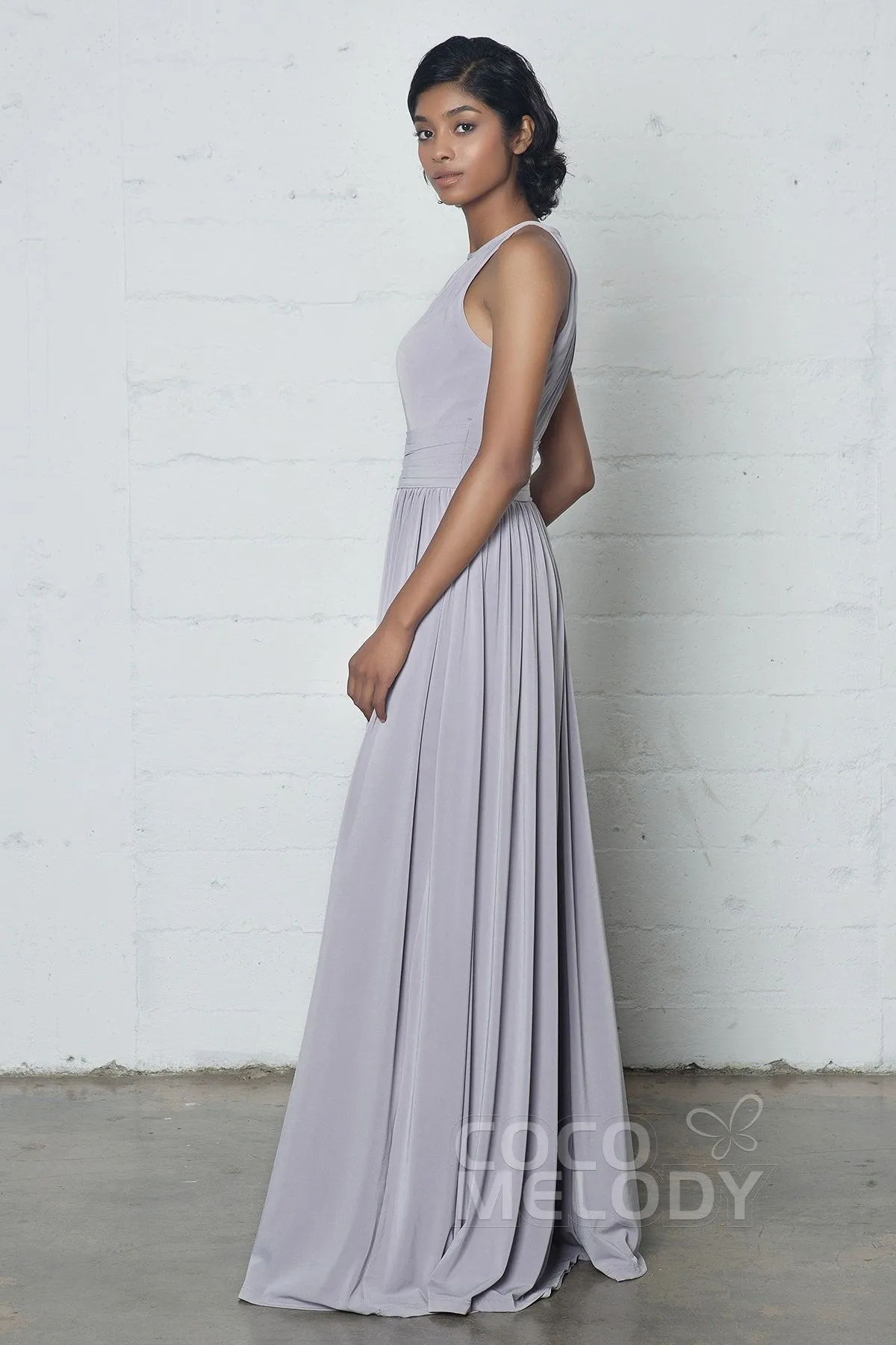 Sheath-Column Floor Length Knitted Fabric Dress COZF17019 sold by Cocomelody product image thumbnail 4