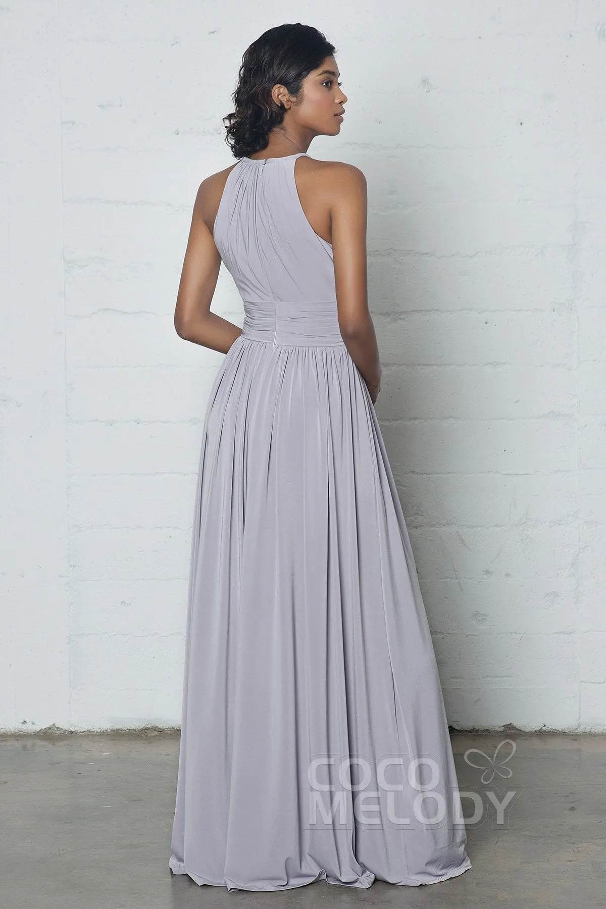 Sheath-Column Floor Length Knitted Fabric Dress COZF17019 sold by Cocomelody product image thumbnail 2