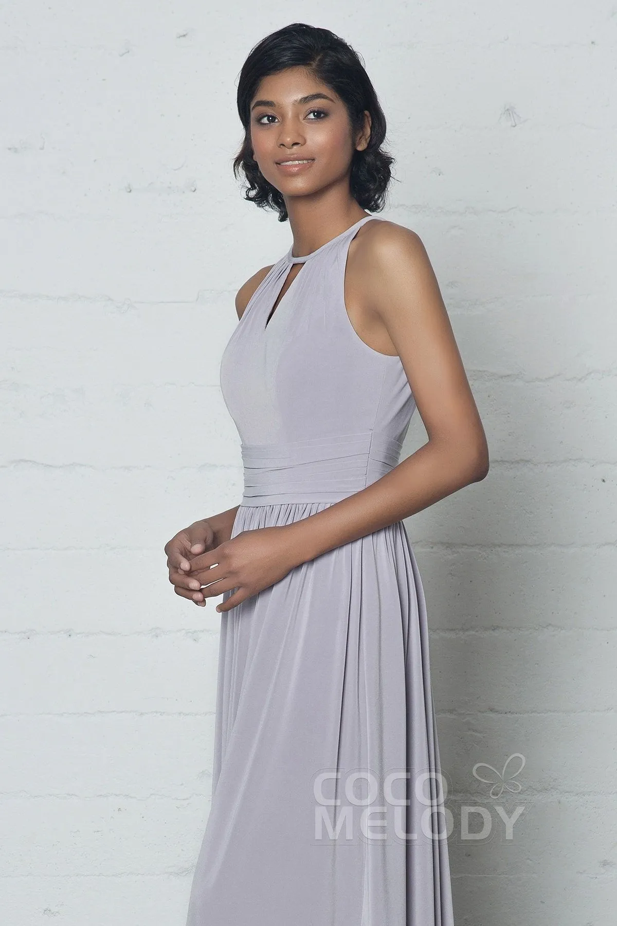 Sheath-Column Floor Length Knitted Fabric Dress COZF17019 sold by Cocomelody product image thumbnail 5