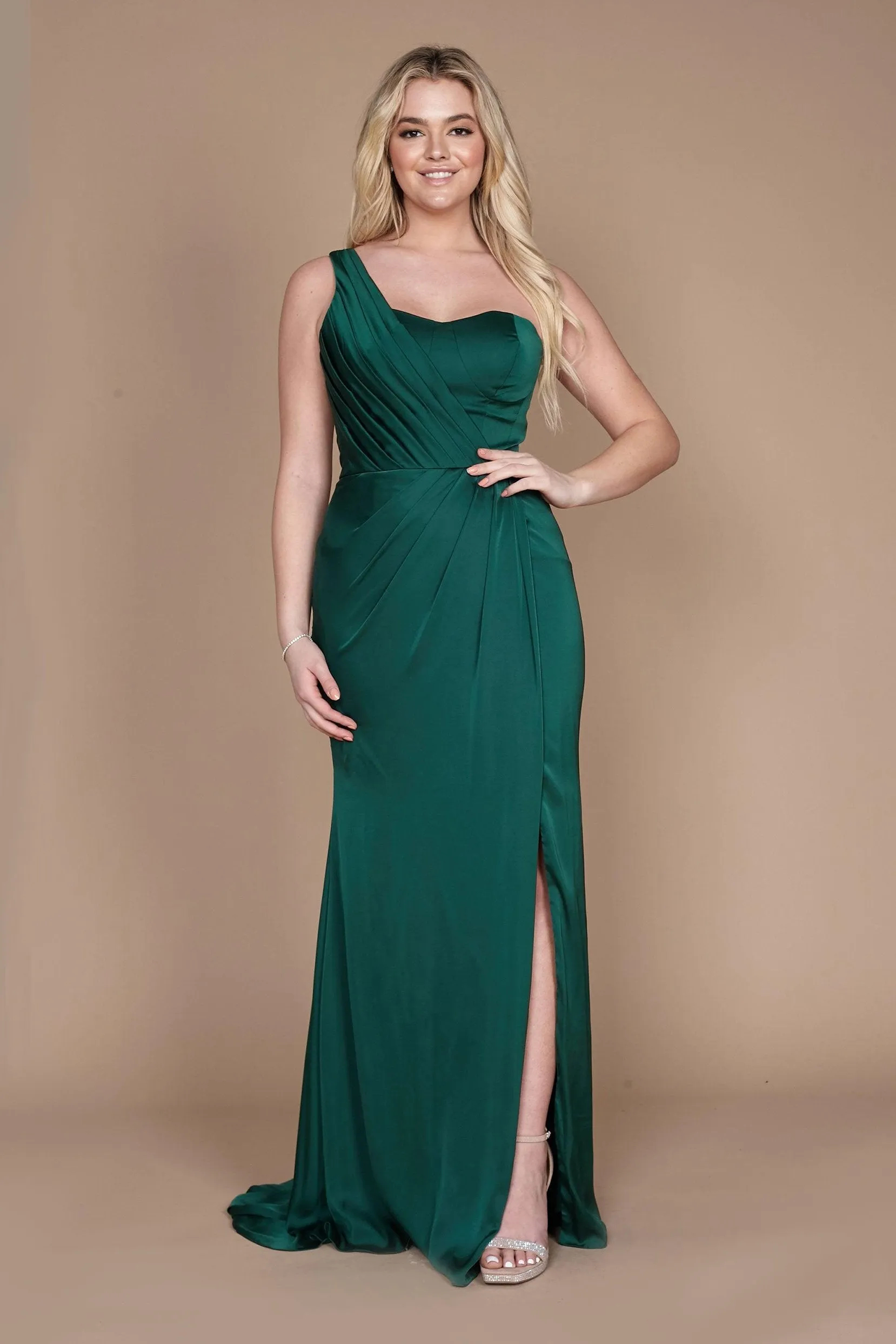 Sheath-Column Sweep-Brush Train Elastic Satin Dress CG0197 sold by Cocomelody