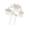 White Pearl Bridal Combs 5 PIeces 632498627705 sold by Cocomelody