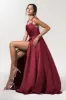 A-Line Sweep-Brush Train Luxe Satin Bridesmaid Dress Formal Dresses CB0619 sold by Cocomelody