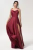 A-Line Sweep-Brush Train Luxe Satin Bridesmaid Dress Formal Dresses CB0619 sold by Cocomelody