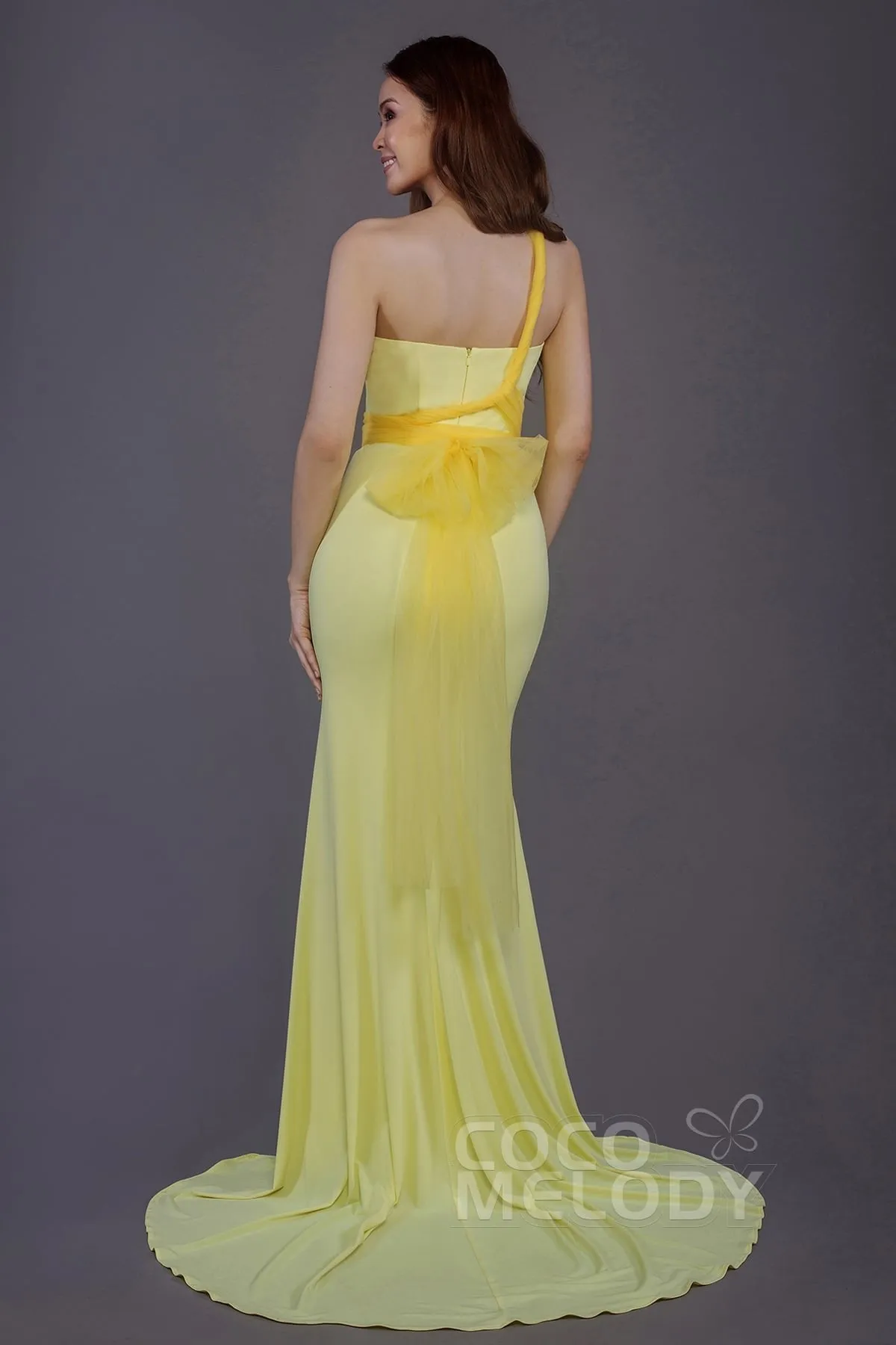 Mermaid Court Train Knitted Fabric Bridesmaid Dress PR3498 sold by Cocomelody product image thumbnail 5