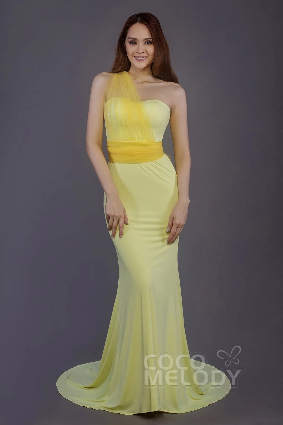 Mermaid Court Train Knitted Fabric Bridesmaid Dress PR3498 sold by Cocomelody product image thumbnail 4