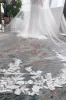 One-tier Lace Edge Lace Tulle Chapel Veils with Appliques CV0325 sold by Cocomelody
