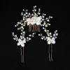 White Pearl Bride Combs 3  pieces 671252216580 sold by Cocomelody
