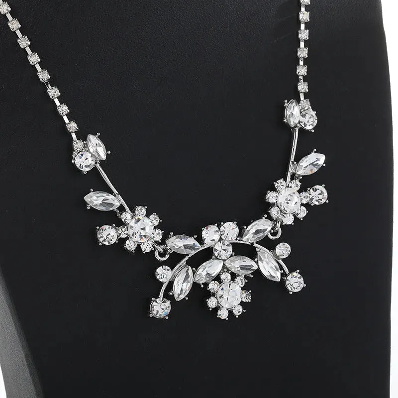 Bridal jewelry set fashion stone necklace earrings set chain 616957922394 sold by Cocomelody product image thumbnail 3