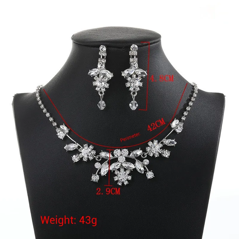 Bridal jewelry set fashion stone necklace earrings set chain 616957922394 sold by Cocomelody product image thumbnail 5