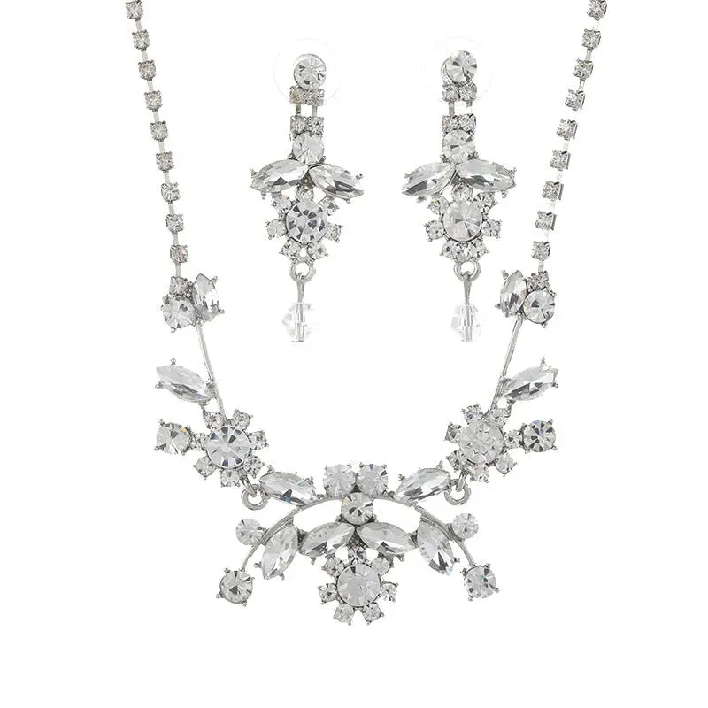 Bridal jewelry set fashion stone necklace earrings set chain 616957922394 sold by Cocomelody