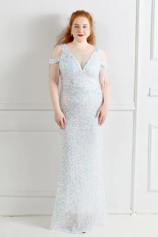 Sheath-column floor length sequined dress 647192266545 sold by Cocomelody