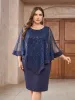 Sheath-Column Knee Length Sequined dress 829130385892 sold by Cocomelody