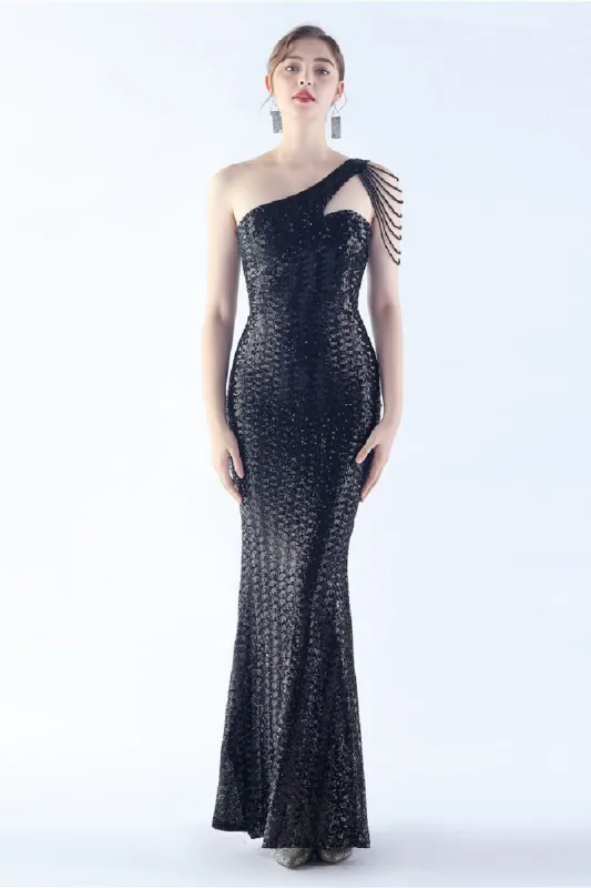 Sheath-column floor length sequined dress 785514826195 sold by Cocomelody