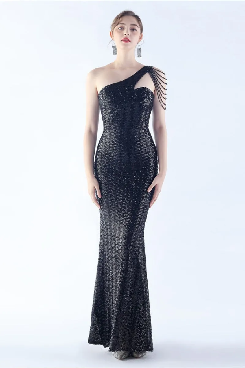 Sheath-column floor length sequined dress 785514826195 sold by Cocomelody