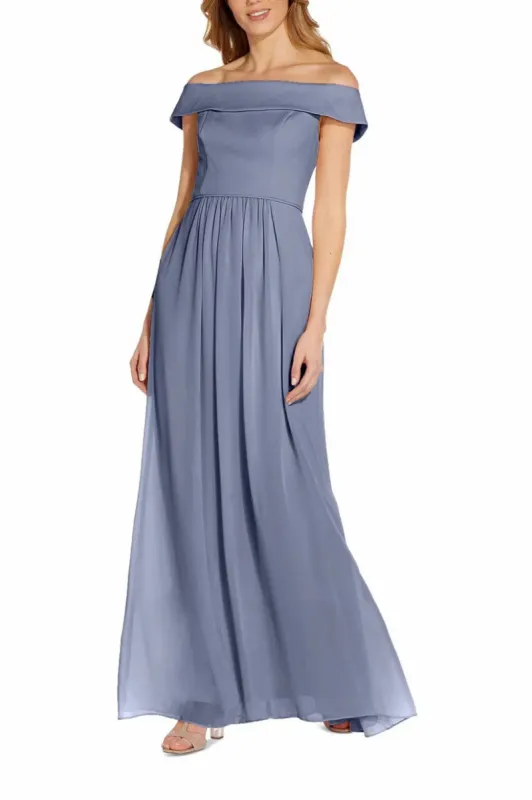 A-Line Floor Length Crepe Chiffon Mother Dress CM0199 sold by Cocomelody