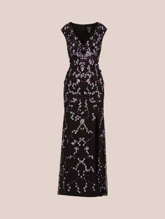 A-Line Floor Length Beaded Mother Dress CM0197 sold by Cocomelody product image thumbnail 5