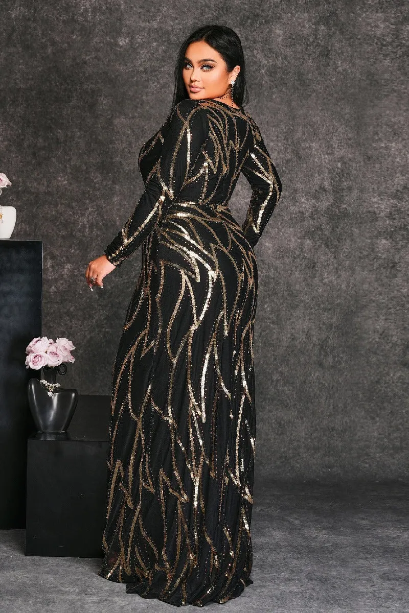 Sheath-column floor length sequined dress 830733471572 sold by Cocomelody product image thumbnail 2