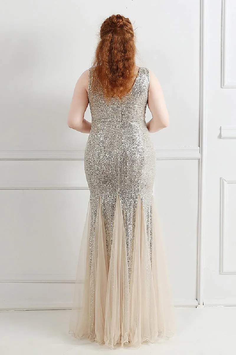 Sheath-column floor length sequined dress 646647576334 sold by Cocomelody product image thumbnail 2