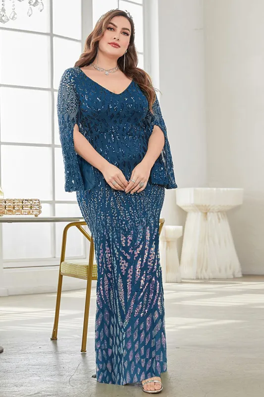 Sheath-column floor length sequined dress 760744990416 sold by Cocomelody