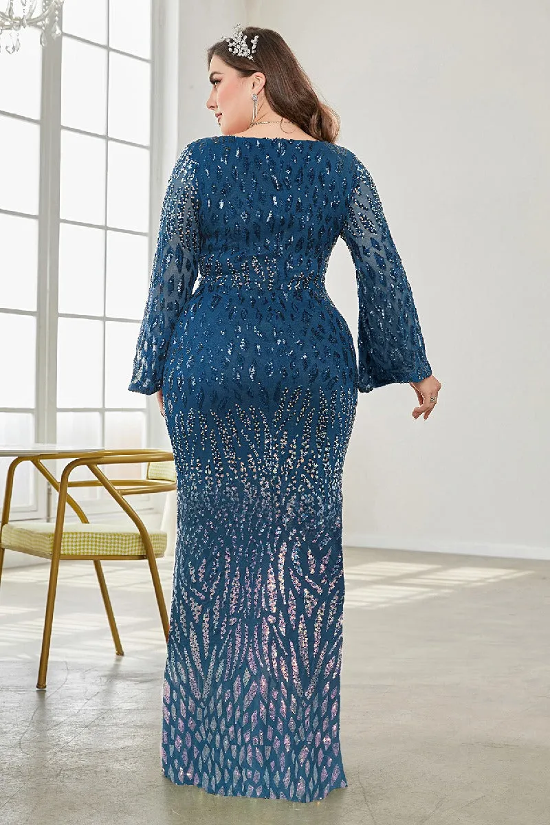 Sheath-column floor length sequined dress 760744990416 sold by Cocomelody product image thumbnail 2