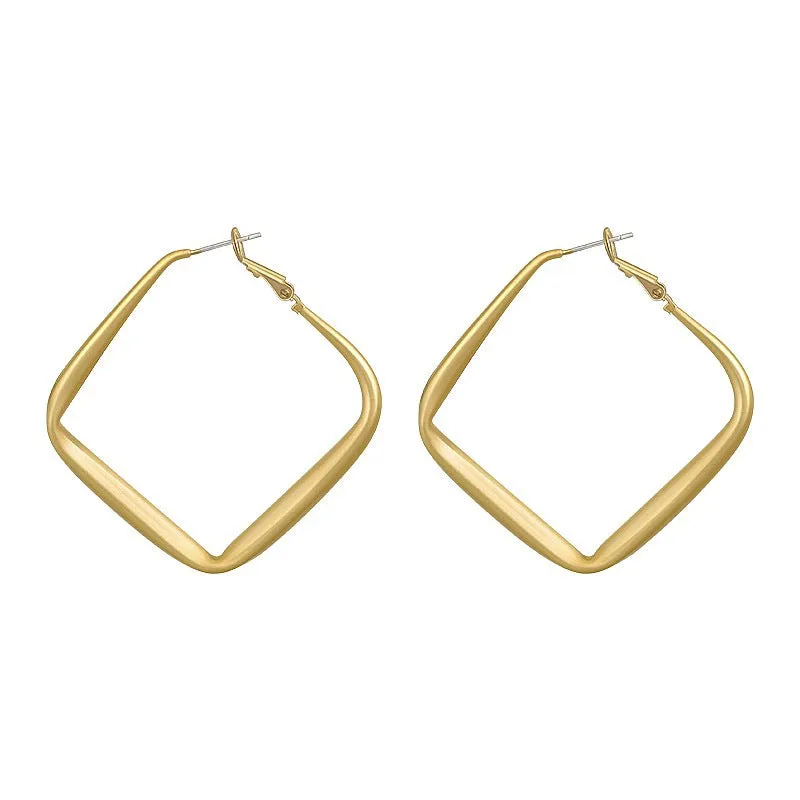 Diamond earrings in large metal blocks 759194871661 sold by Cocomelody product image thumbnail 5