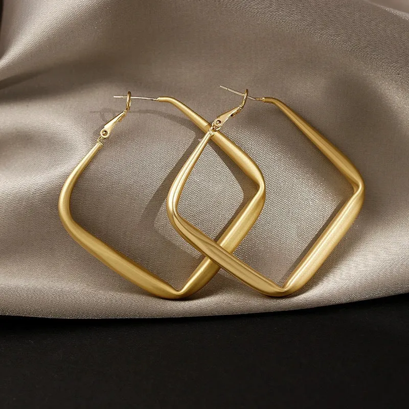 Diamond earrings in large metal blocks 759194871661 sold by Cocomelody product image thumbnail 4