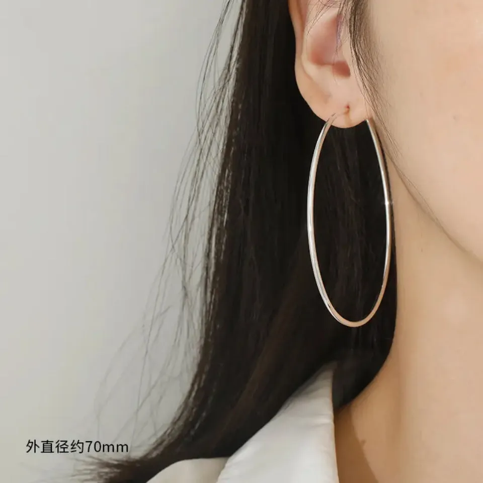 Round hoop earrings 810056657479 sold by Cocomelody product image thumbnail 5
