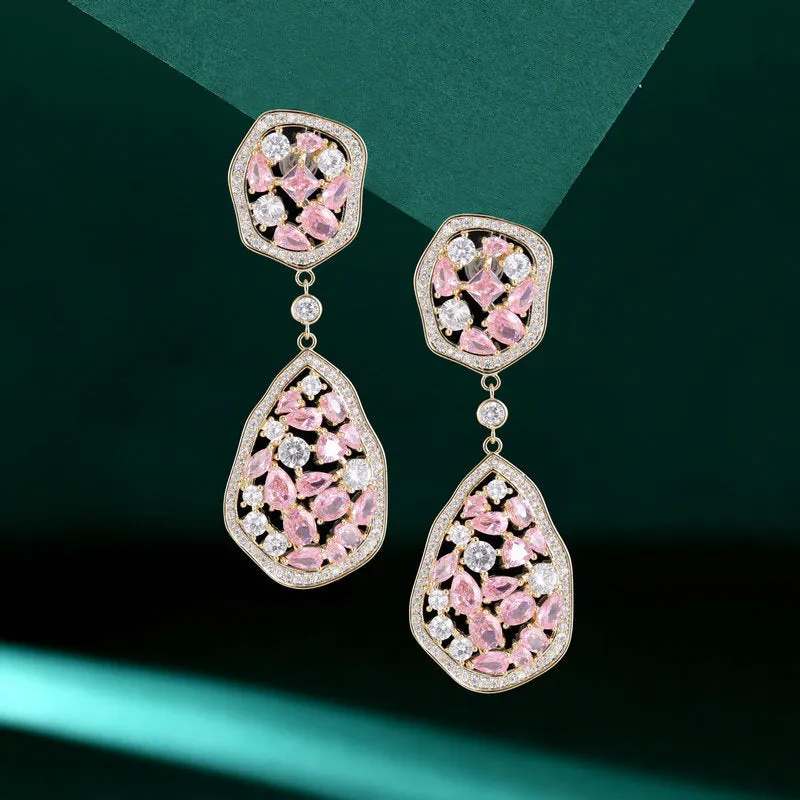 Long drop set zircon earrings 812324678919 sold by Cocomelody product image thumbnail 5