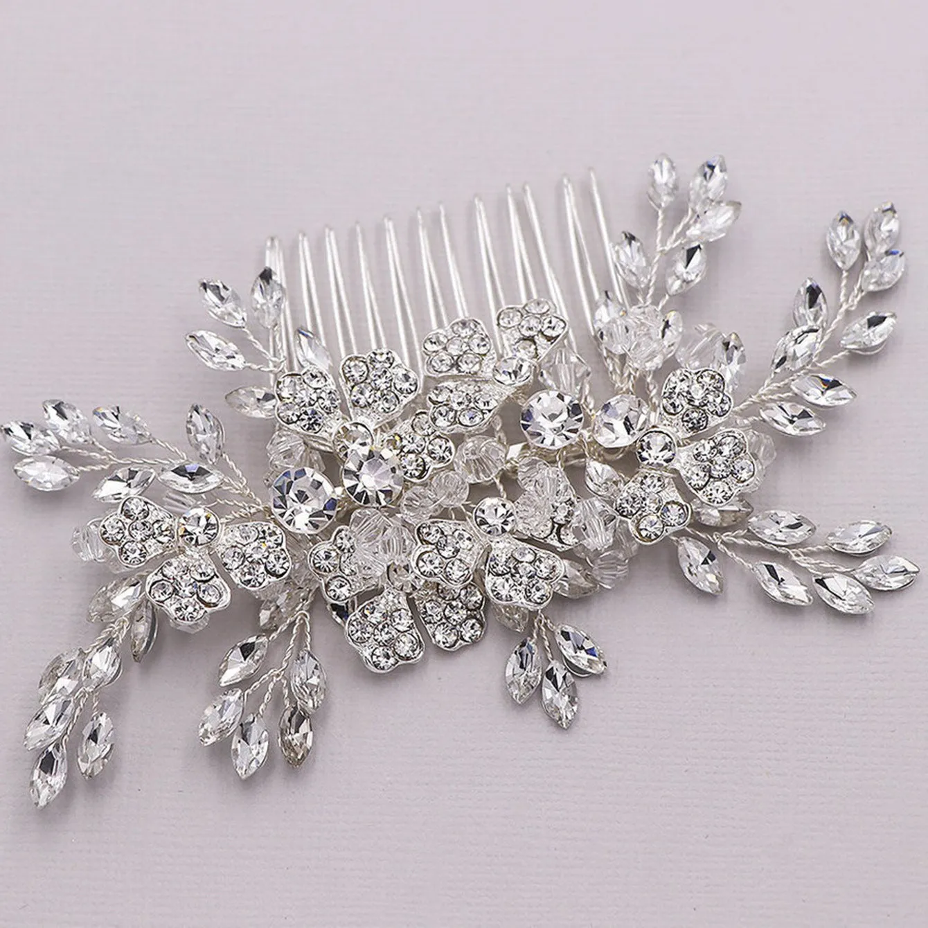 Bridal alloy crystal hair comb insert comb 675547355878 sold by Cocomelody product image thumbnail 3