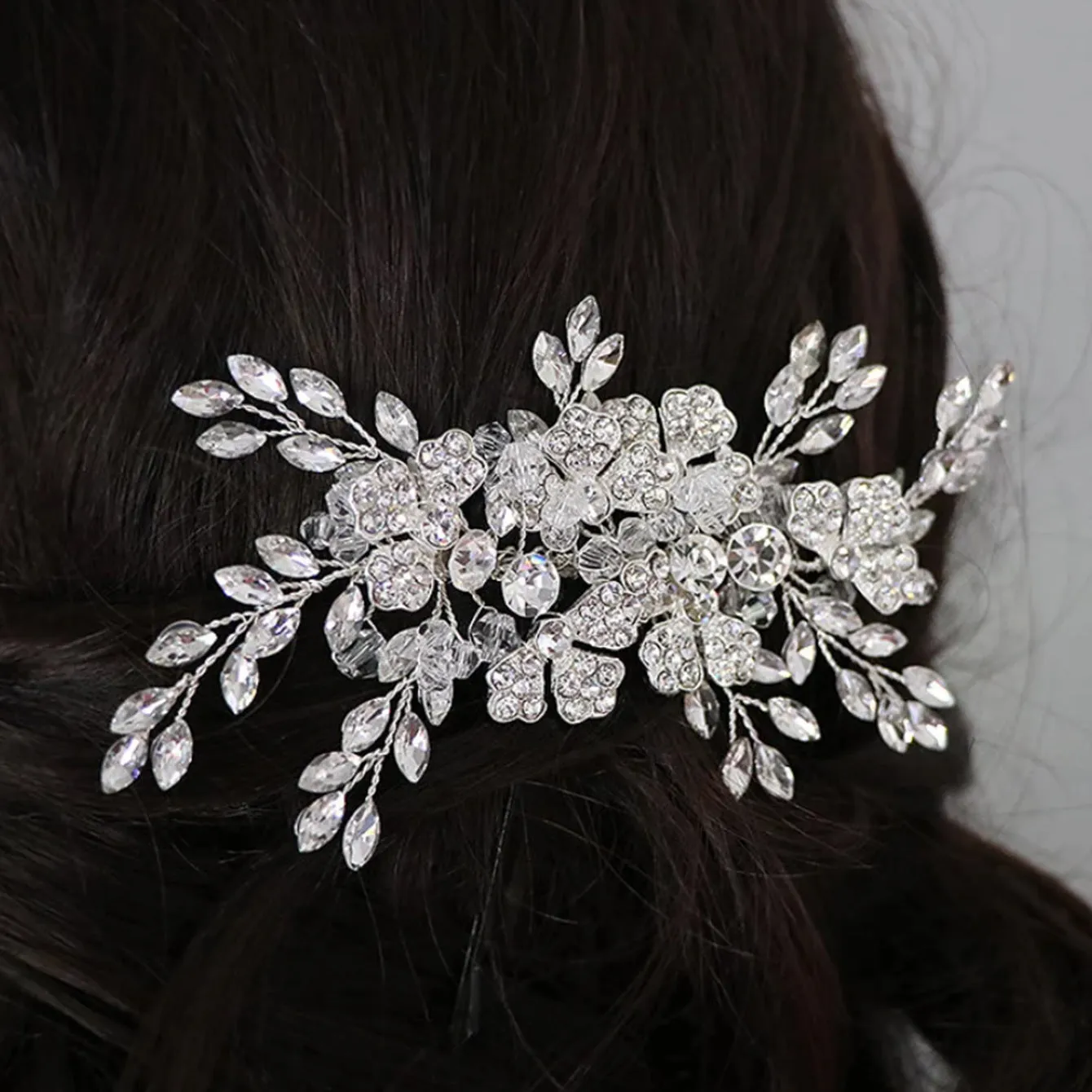 Bridal alloy crystal hair comb insert comb 675547355878 sold by Cocomelody product image thumbnail 5