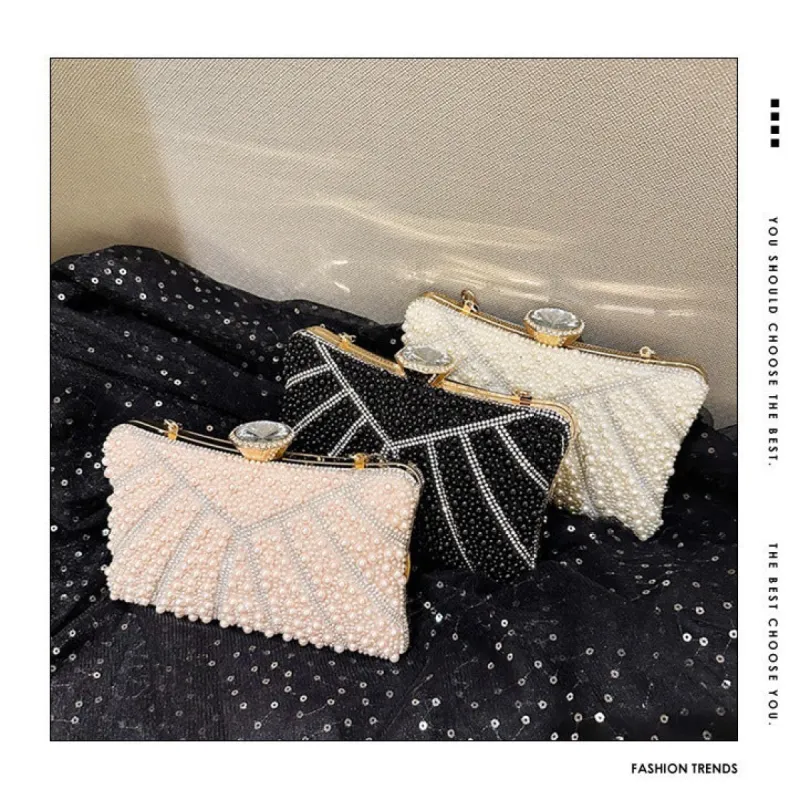 Pearl and diamond banquet clutch dress evening bag   823414689997 sold by Cocomelody