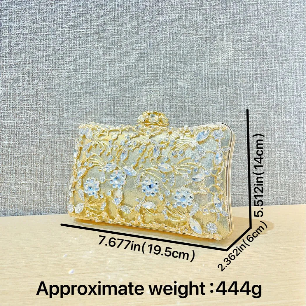 Light luxury diamond-encrusted banquet hand dress bag 801446090486 sold by Cocomelody product image thumbnail 4