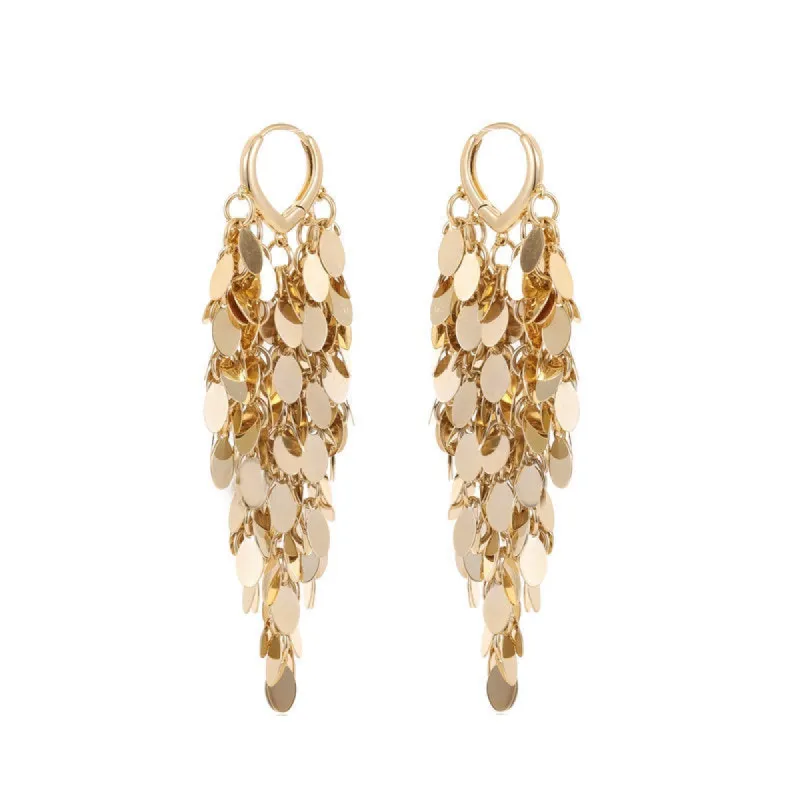 Sequined tassel earrings 716729737869 sold by Cocomelody