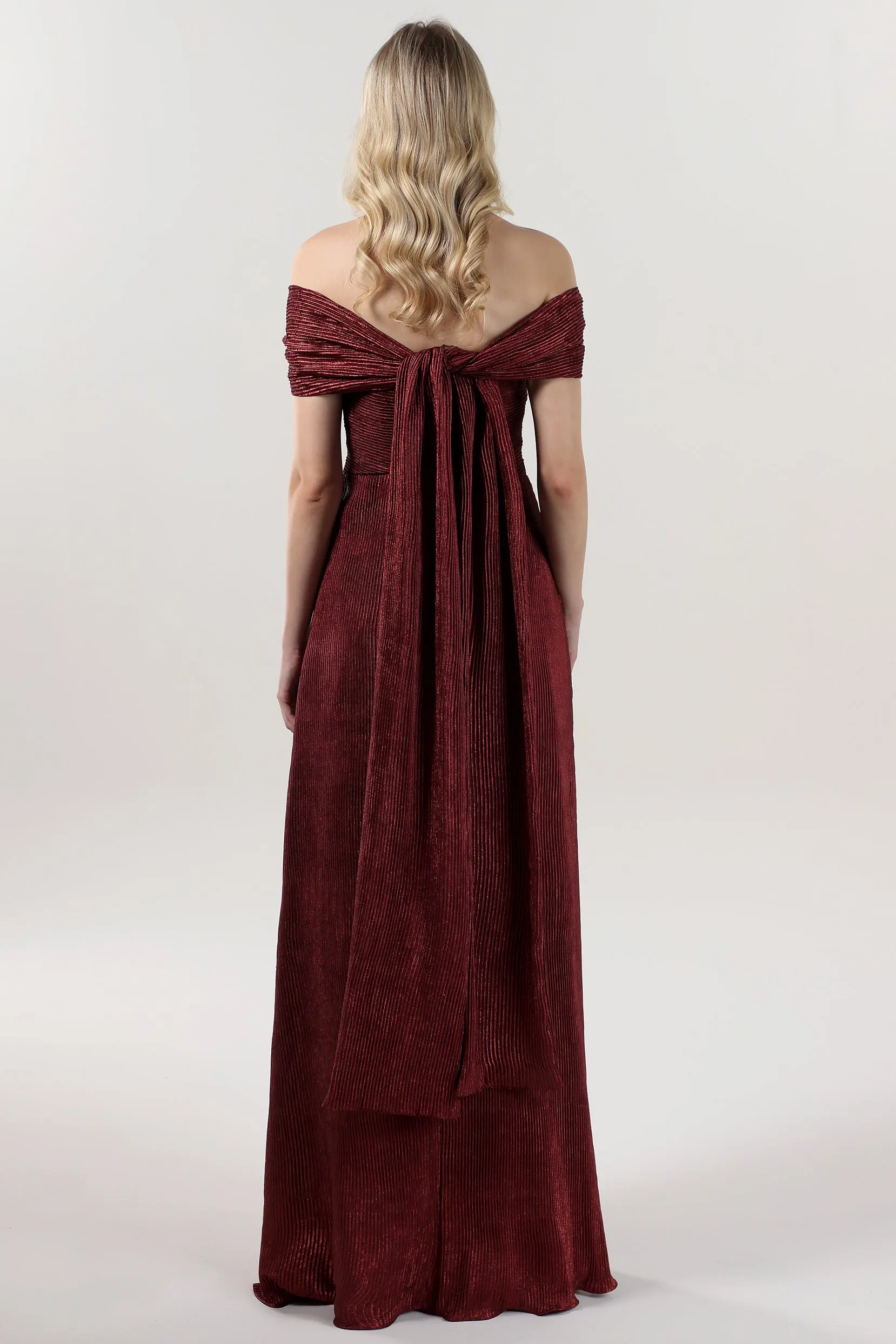 Sheath-Column Maxi Metallic Formal Dress CS0645 sold by Cocomelody product image thumbnail 2