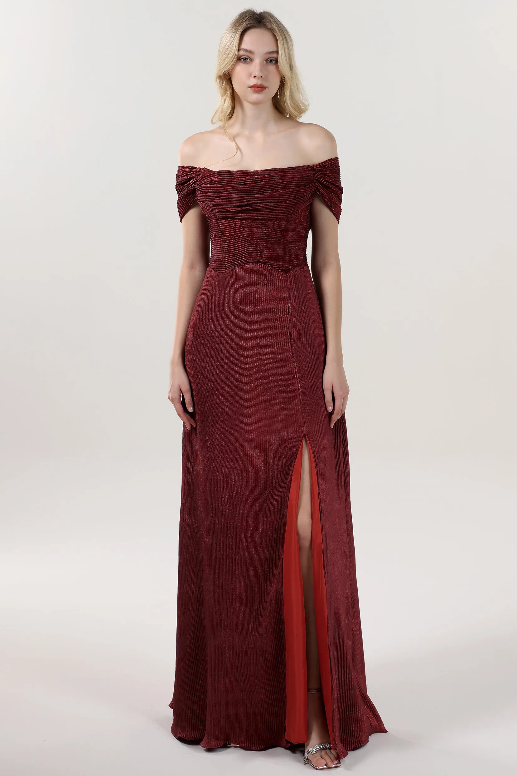 Sheath-Column Maxi Metallic Formal Dress CS0645 sold by Cocomelody