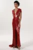Sheath-Column Sweep-Brush Train Sequined Formal Dress CS0618 sold by Cocomelody