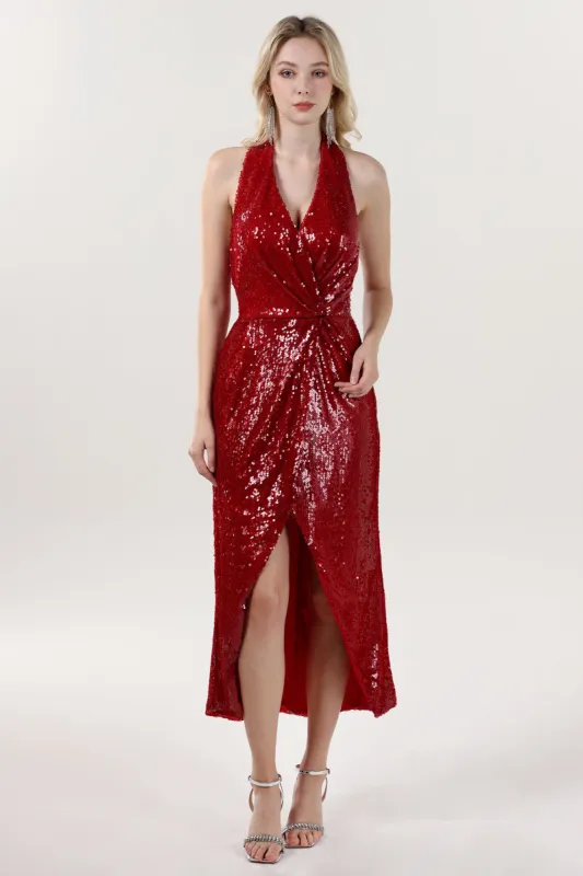 Sheath-Column Midi Sequined Formal Dress CS0625 sold by Cocomelody