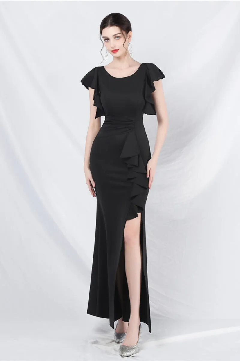 Sheath-Column Ankle Length Stretch Satin Cocktail Dress 787169199492 sold by Cocomelody